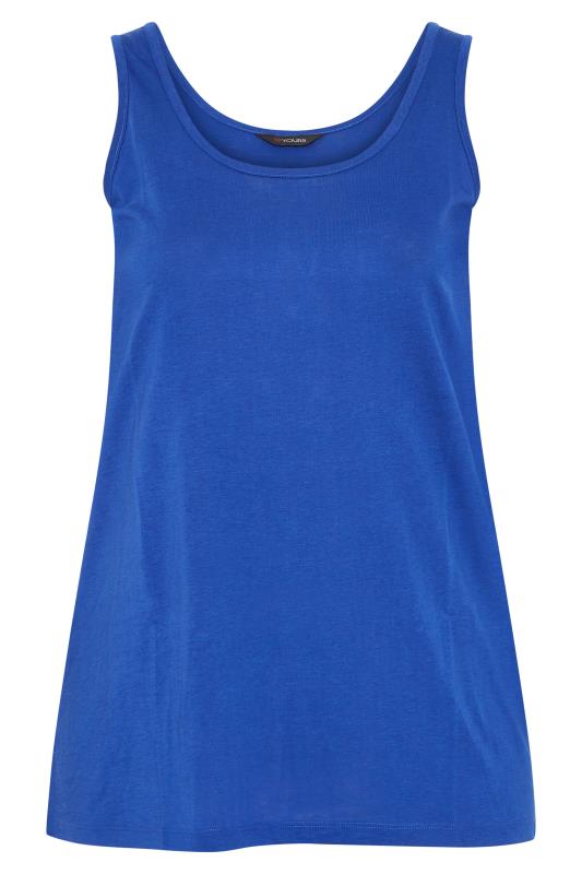 Cobalt Blue Basic Vest | Yours Clothing 4