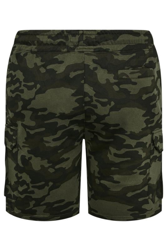 BadRhino Big & Tall Green Camo Print Cargo Shorts | BadRhino 7