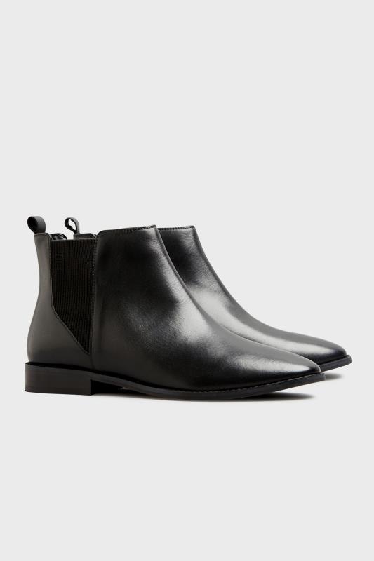 Tall  LTS Black Leather Chelsea Boots