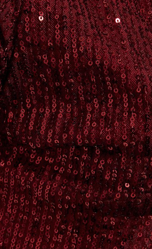 Plus Size YOURS LONDON Red Sequin Embellished Shrug Cardigan | Yours Clothing 5