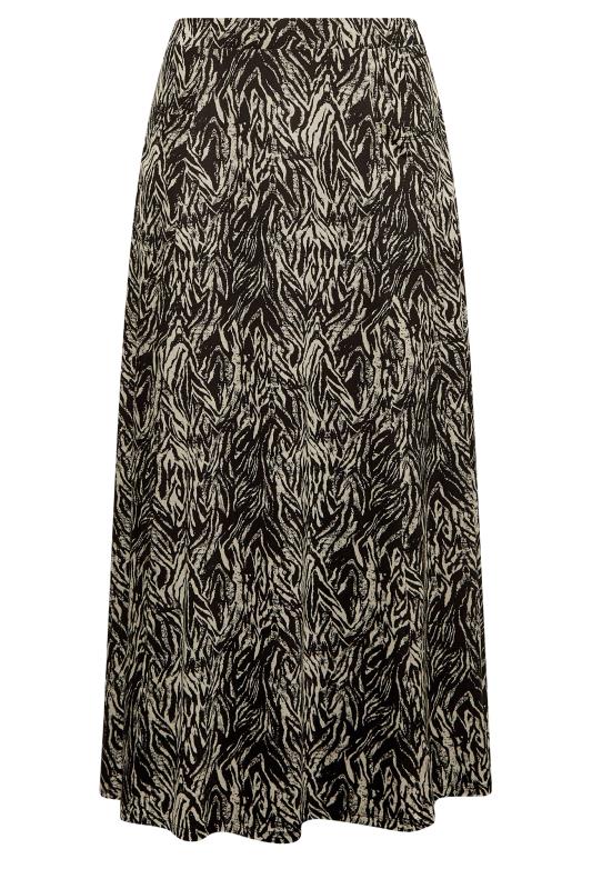 Plus Size Black Animal Print Maxi Skirt | Yours Clothing  5