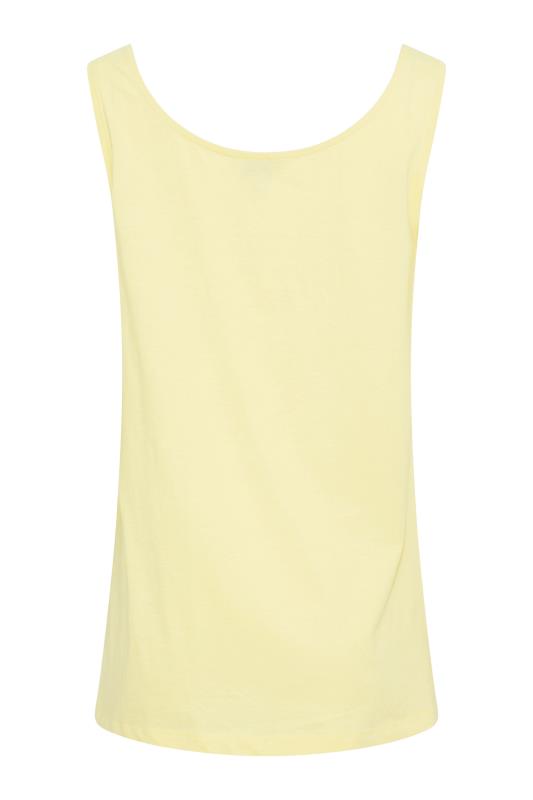 LTS Tall Women's Yellow Tassel Tie Cotton Pyjama Vest Top | Long Tall Sally  7