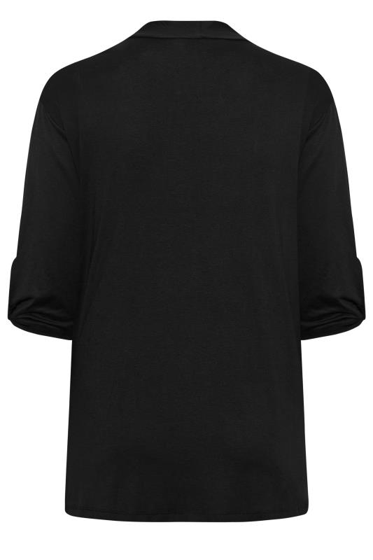 Plus Size Black Geometric Spot Print Colour Block Cardigan | Yours Clothing 7