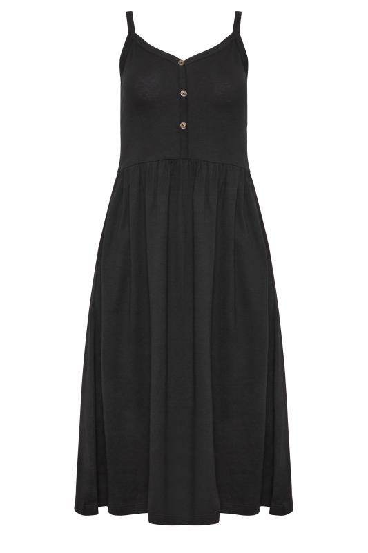 PixieGirl Black Button Through Midi Dress | PixieGirl  6