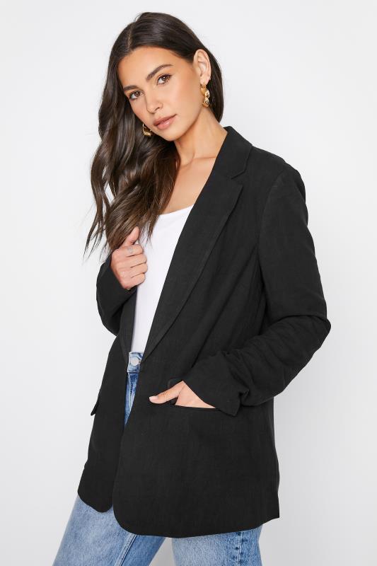 LTS Tall Women's Black Linen Blend Blazer | Long Tall Sally  5