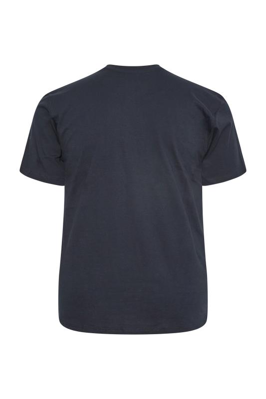 KAM Big & Tall 2 PACK Black & Blue Graphic Print T-Shirts 5