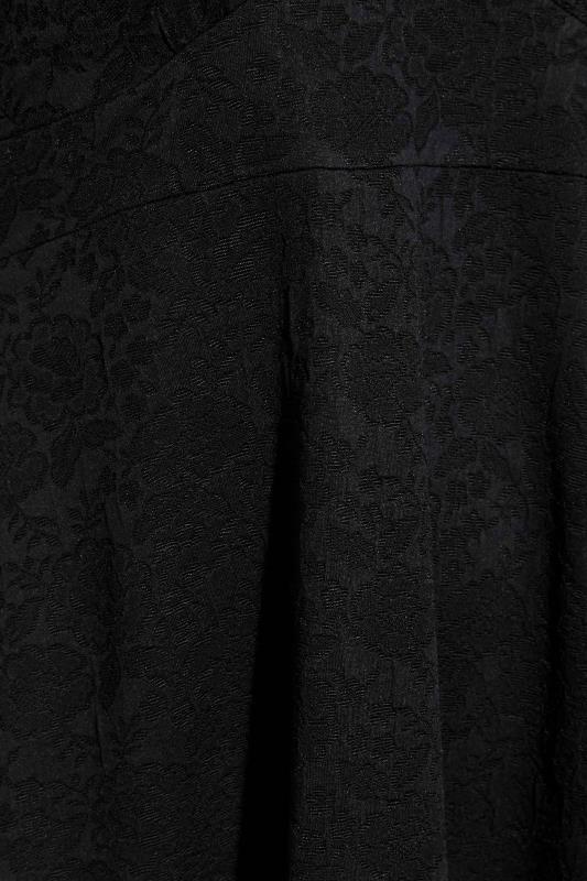 Plus Size Curve Black Floral V-Neck Mini Dress | Yours Clothing 6
