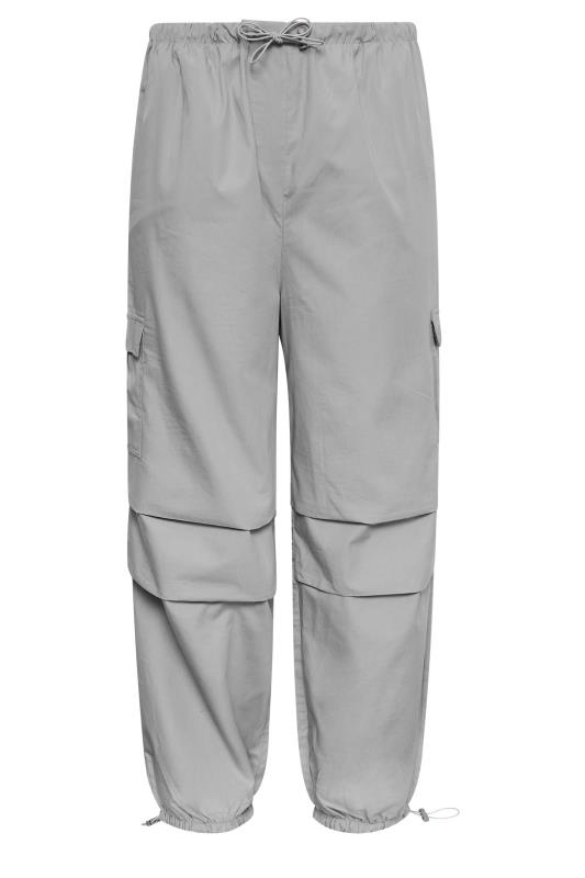 YOURS Curve Plus Size Grey Cuffed Parachute Trousers | Yours Clothing  6