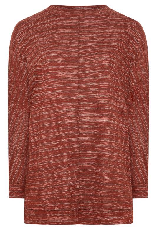 YOURS LUXURY Plus Size Rust Orange Front Seam Detail Jumper | Yours Clothing 5
