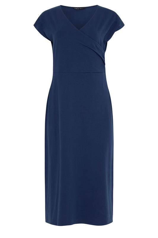 M&Co Navy Blue Midi Wrap Dress | M&Co 5