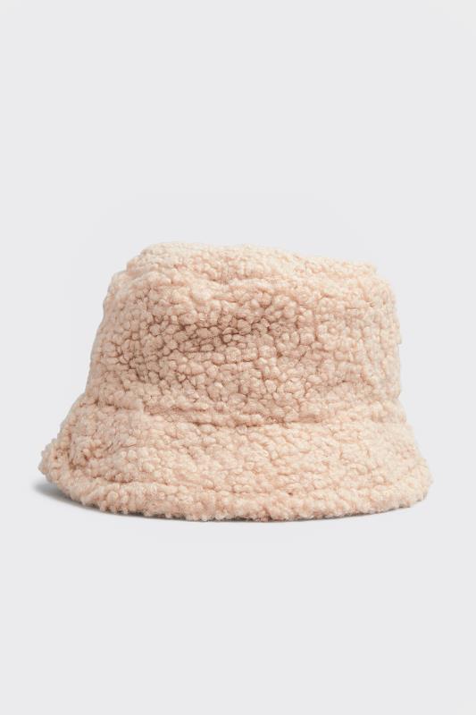 Plus Size  Cream Teddy Bucket Hat