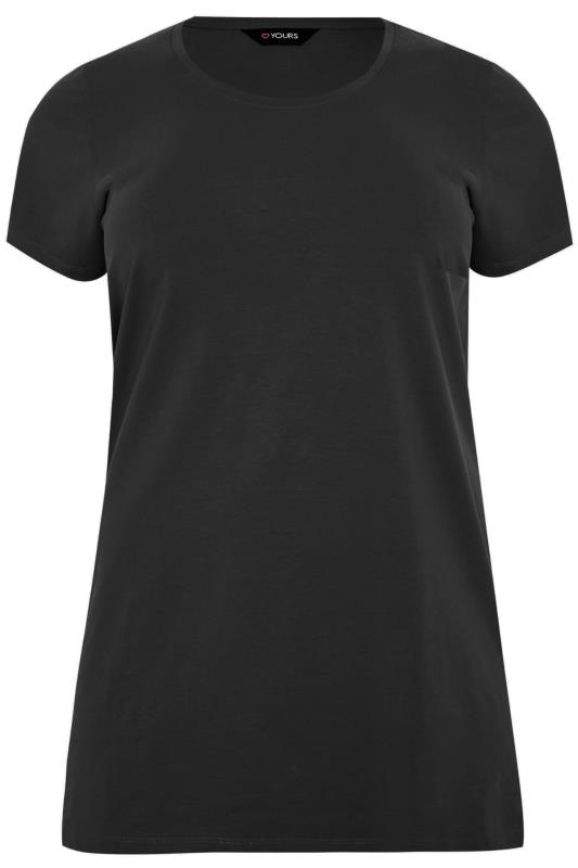 Plus Size Black Longline T-Shirt | Yours Clothing 4