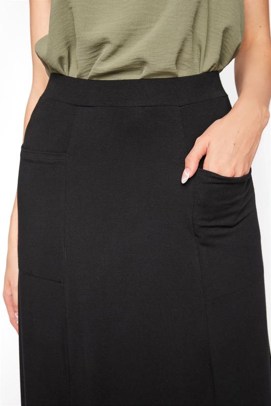 LTS Tall Black Fit & Flare Maxi Skirt 3