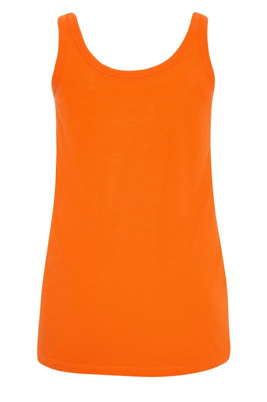 Plus Size Orange Vest Top | Yours Clothing 6