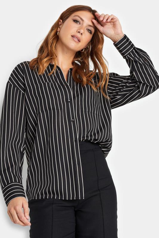 LTS Tall Women's Black Stripe Longline Shirt | Long Tall Sally 1
