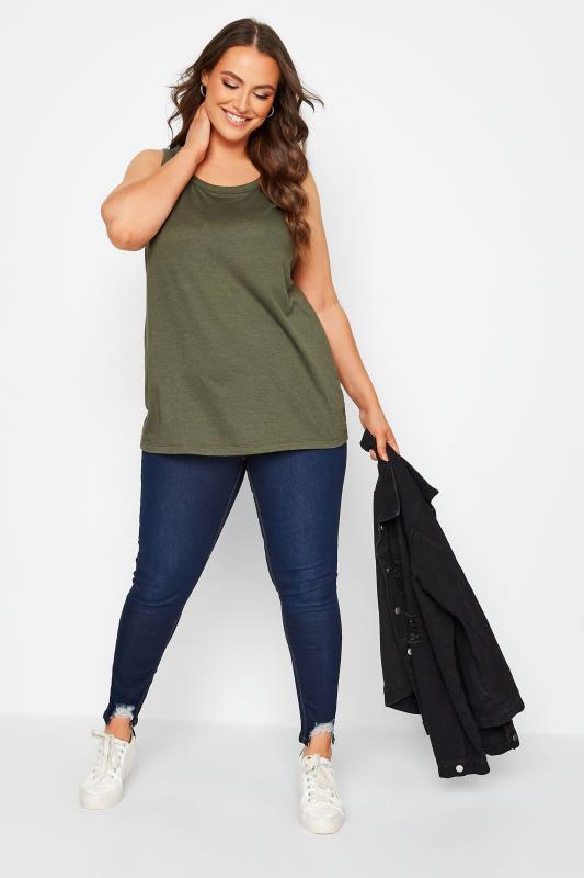 Fashion Tops Strappy Tops Atmosphere Strappy Top khaki casual look 
