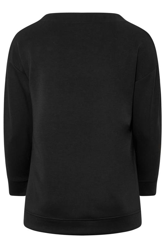 Plus Size Black Side Zip Sweatshirt | Yours Clothing 7