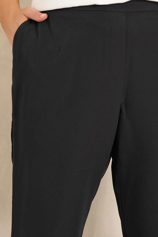 EVANS Plus Size Black Wide Leg Formal Trousers | Evans 5