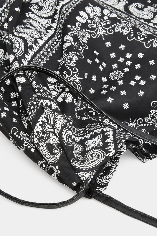 Black Paisley Print Tote Bag | Yours Clothing 4