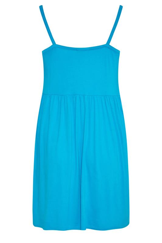 LIMITED COLLECTION Curve Blue Button Detail Cami Top 8