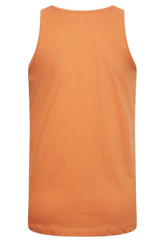 BLEND Big & Tall Orange Logo Print Vest | BadRhino 4