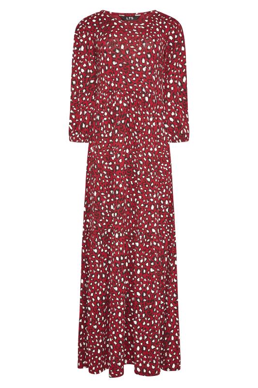 LTS Tall Red Leopard Print Midaxi Dress 6
