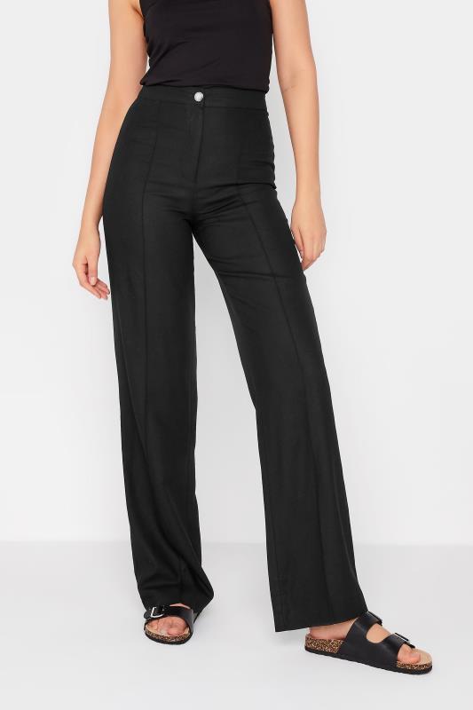  Grande Taille LTS Tall Black Linen Trousers