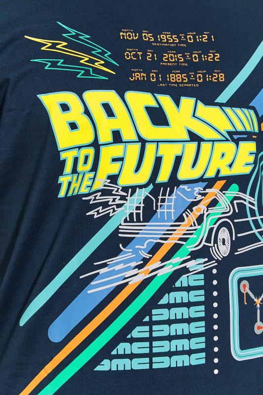 BadRhino Big & Tall Navy Blue Back to the Future Printed T-Shirt | BadRhino 4