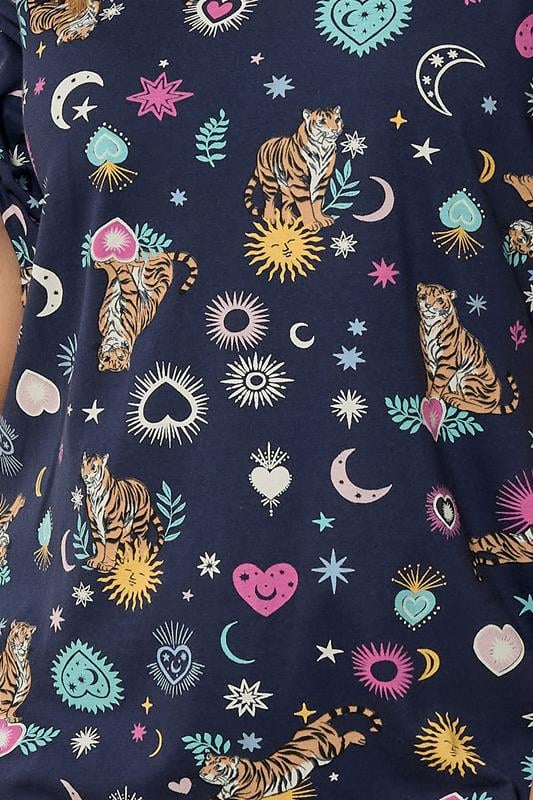 YOURS Plus Size Navy Blue Celestial Nightdress | Yours Clothing 4