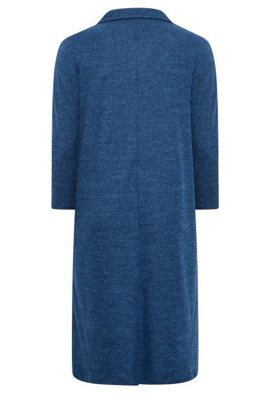 Plus Size Blue Soft Touch Open Collar Midi Dress | Yours Clothing  7