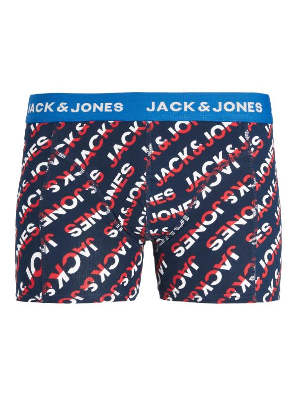 JACK & JONES Big & Tall 3 PACK Navy Blue Logo Printed Boxers | BadRhino 5