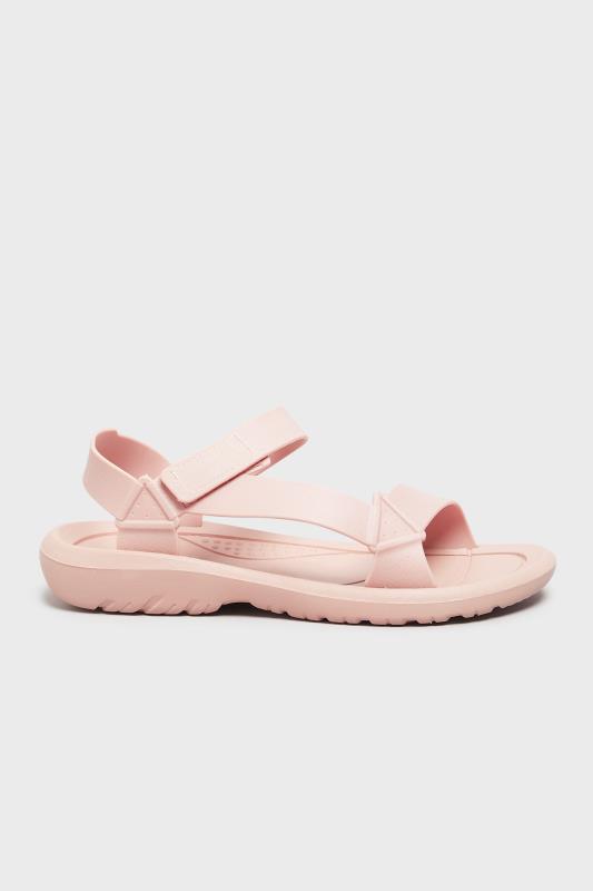 LIMITED COLLECTION Pink Velcro Strap Sandals In Wide EE Fit_B.jpg