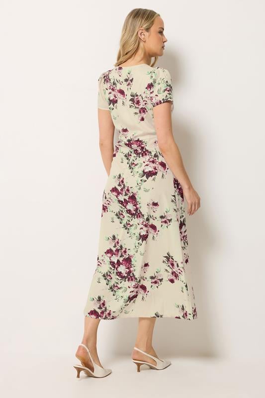LTS Tall Women's Cream Floral Print Midi Dress | Long Tall Sally 2