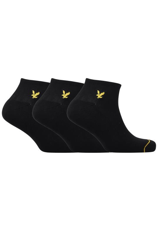 Men's  LYLE & SCOTT 3 Pack Black Trainer Socks