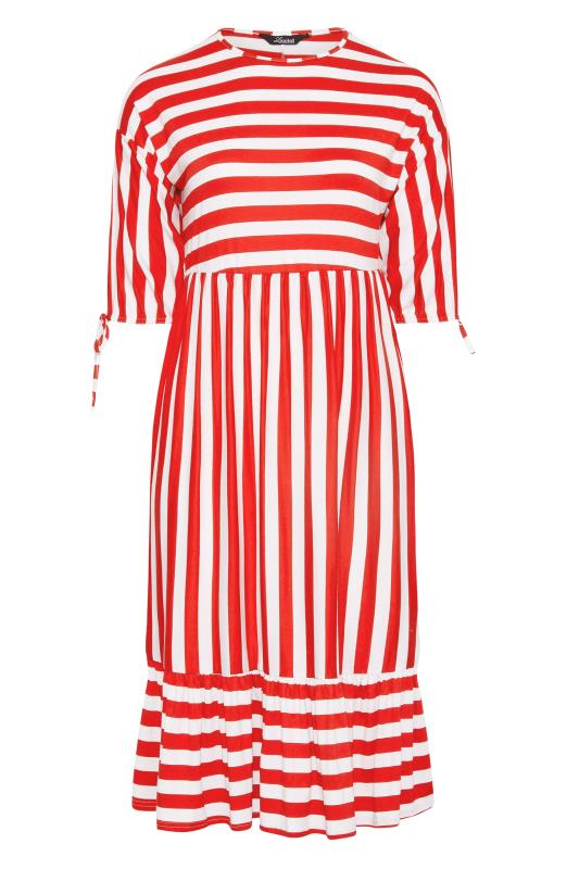 LIMITED COLLECTION Curve Red Stripe Print Midaxi Smock Dress_X.jpg