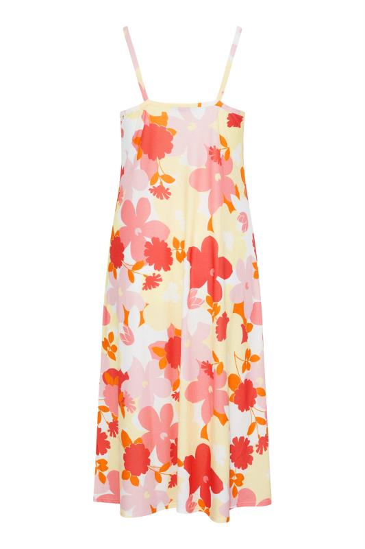 LIMITED COLLECTION Curve Yellow Floral Ruched Dress 7