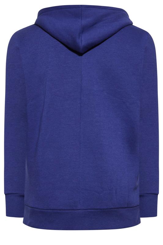 Plus Size Cobalt Blue 'Boston' Graphic Print Zip Hoodie | Yours Clothing 7