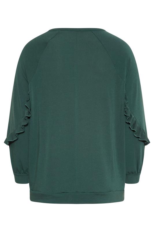 LIMITED COLLECTION Curve Green Frill Sleeve Top 7