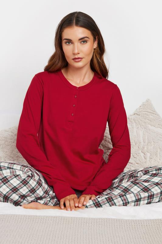 LTS Tall Red Cotton Pyjama Top | Long Tall Sally 1