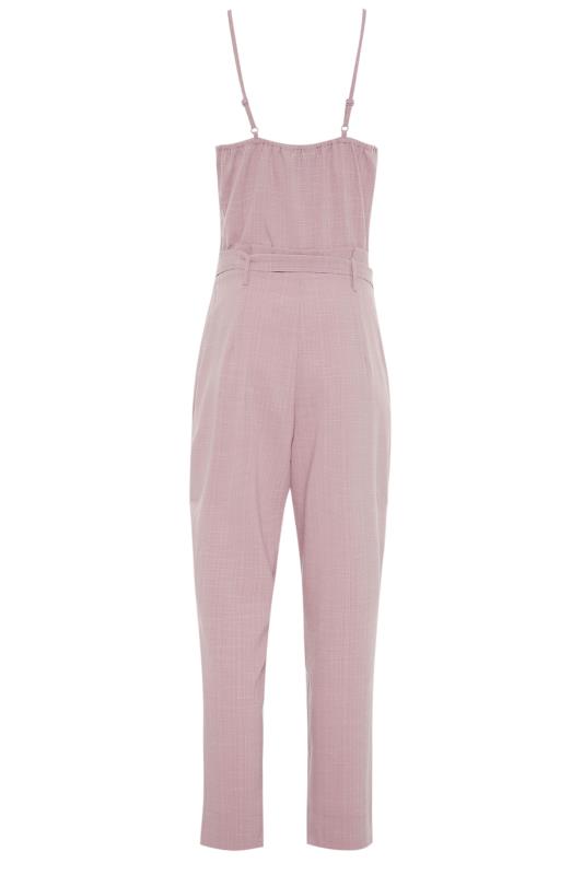 LTS Tall Pink Sleeveless Belted Jumpsuit 7