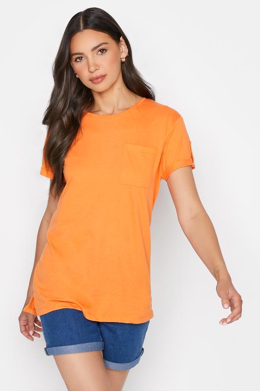 Tall Women's LTS Light Orange Short Sleeve Pocket T-Shirt | Long Tall Sally 1