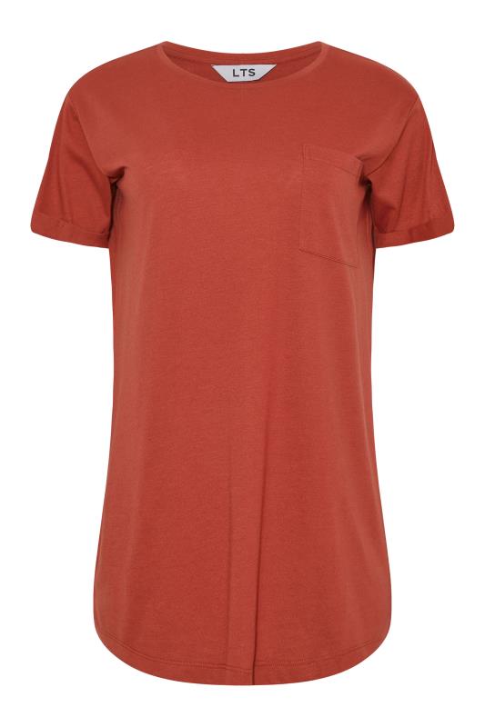 LTS Tall Rust Orange Pocket T-Shirt 6
