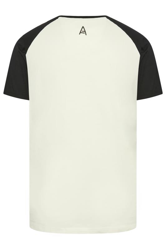 STUDIO A Big & Tall White Colour Block T-Shirt | BadRhino 5