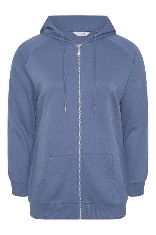 Plus Size Navy Blue Zip Hoodie | Yours Clothing  6