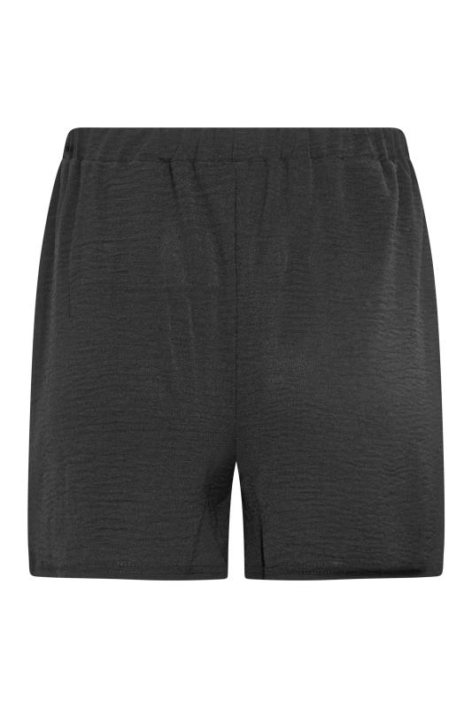 Petite Black Textured Shorts | PixieGirl  5