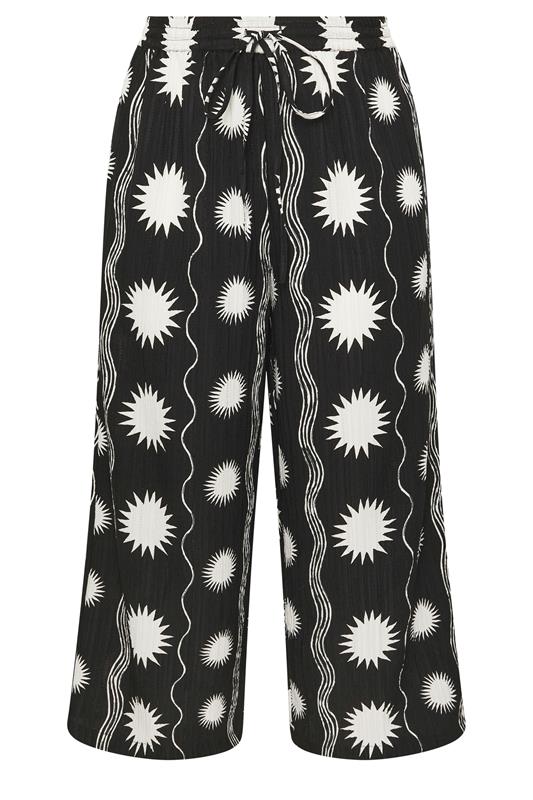 LIMITED COLLECTION Plus Size Black Sun Crinkle Trousers | Yours Clothing 5