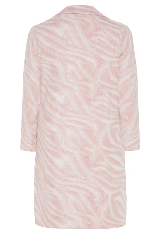 YOURS LUXURY Plus Size Pink Animal Print Faux Fur Jacket | Yours Clothing 8
