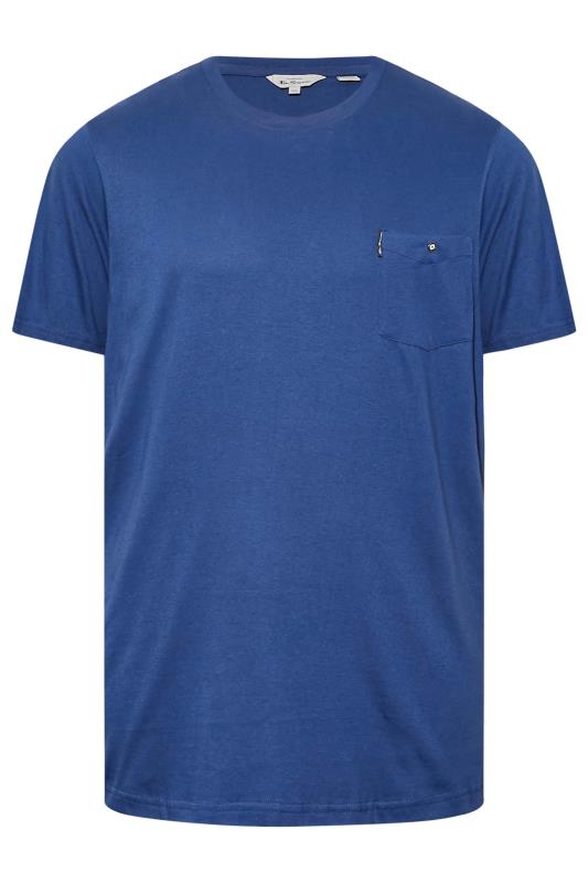 BEN SHERMAN Big & Tall Cobalt Blue Pocket T-Shirt 2