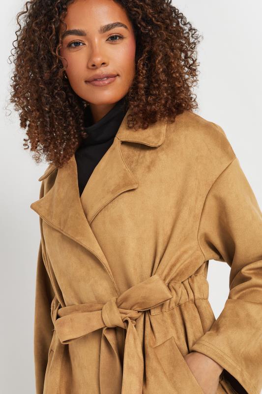 M&Co Brown Faux Suede Wrap Formal Coat | M&Co 4