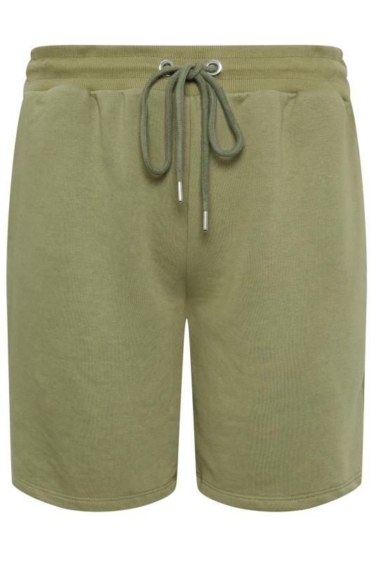 YOURS Plus Size Khaki Green Elasticated Jogger Shorts | Yours Clothing 5